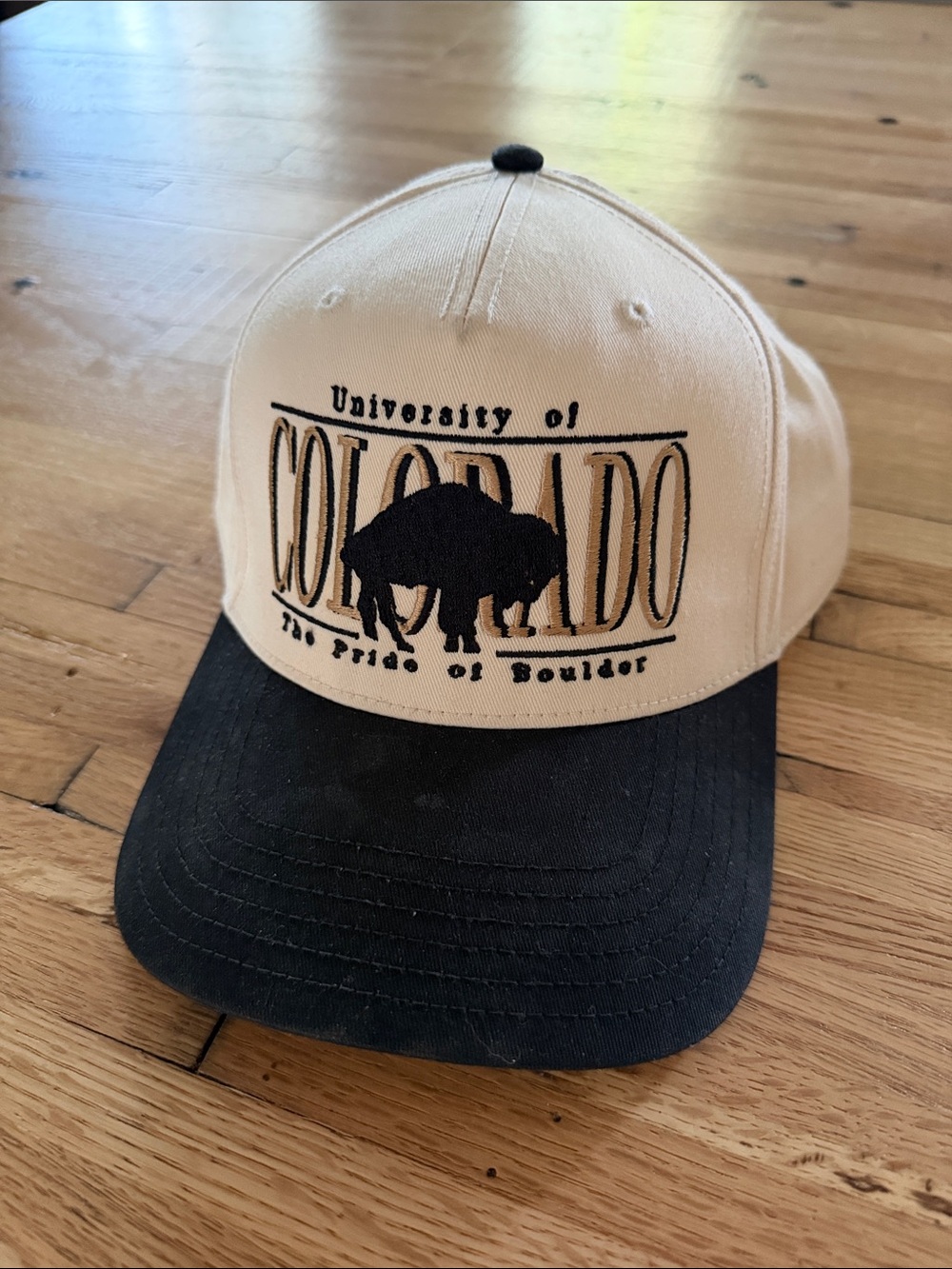 University of Colorado Beige and Black Embroidered Cap